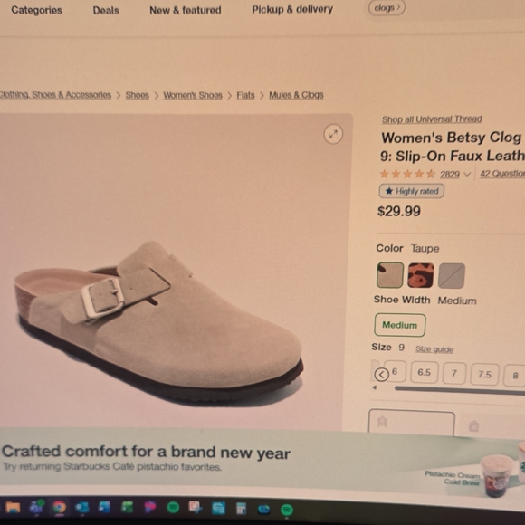 Universal Thread Taupe Suede Clogs - Picture 5 of 5